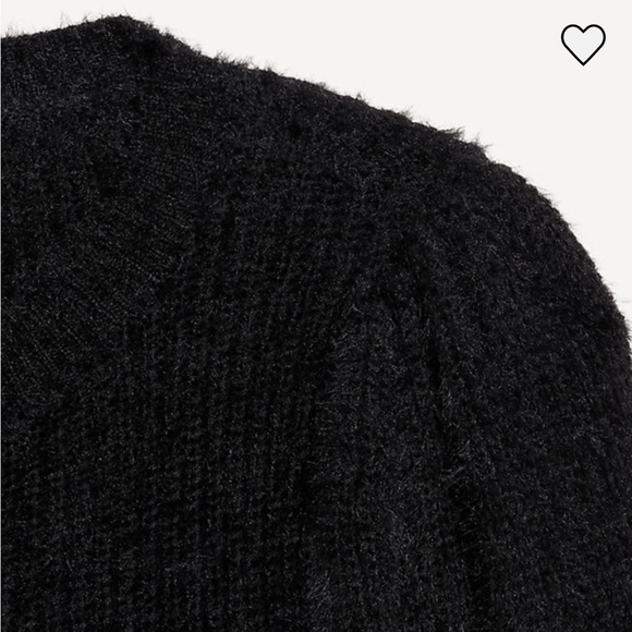 Cropped Eyelash Cardigan Sweater - Picture 2 of 12